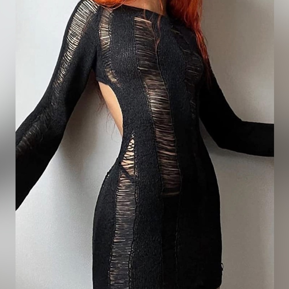 Beige backless dress